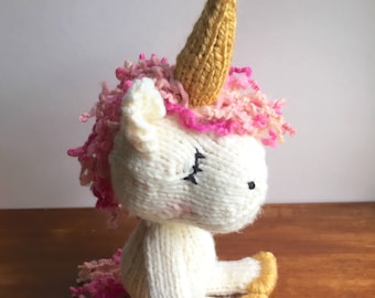 unicorn knit pattern etsy