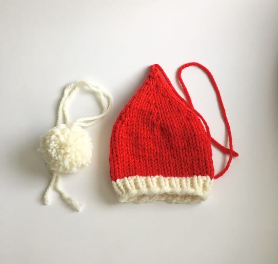 Baby Santa Hat Knitting Pattern Pattern Only Beginner Knitting Pattern Newborn Christmas Hat Newborn Photography Prop Holiday Hats