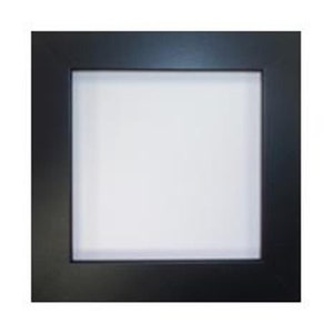 May include: A black square picture frame with a white mat.