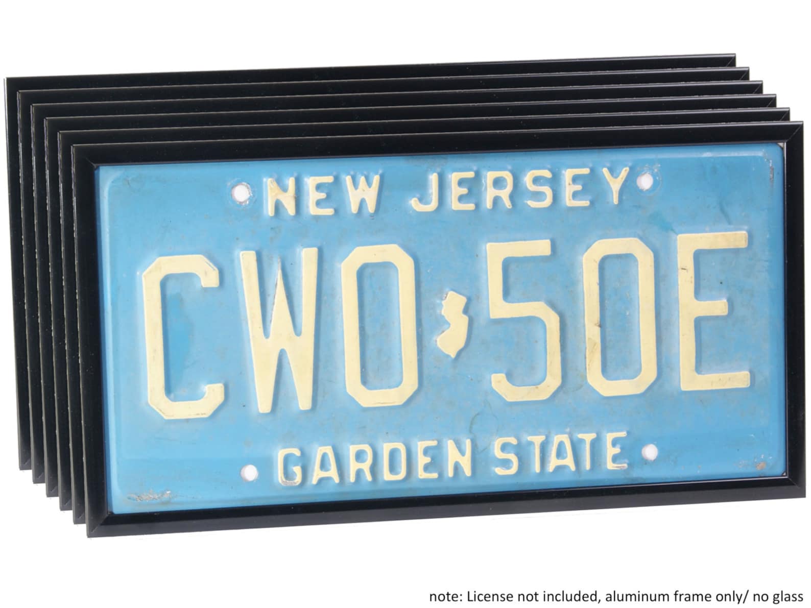 Black License Plate Wall Display Frames All Aluminum Frame Etsy