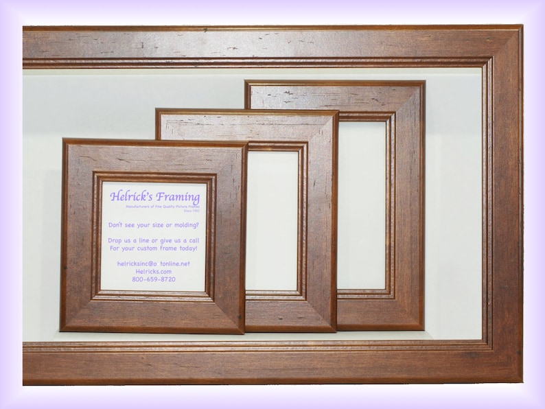 Walnut Picture Frames From 4x4 20x30 or Larger Custom Etsy