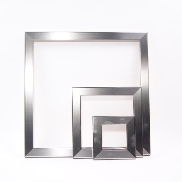 STAINLESS STEEL Square Picture Frames From 4x4, 5x5, 8X8, 12x12, 10X10, 14X14, 20X20, 24x24 or any Custom Sizes Available