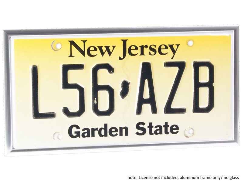 Chrome License Plate Wall Display Frames All Aluminum Frame Image 0