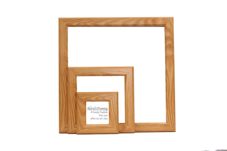 Oak Picture Frames From 4x4 20x30 or Larger Custom Sizes Etsy