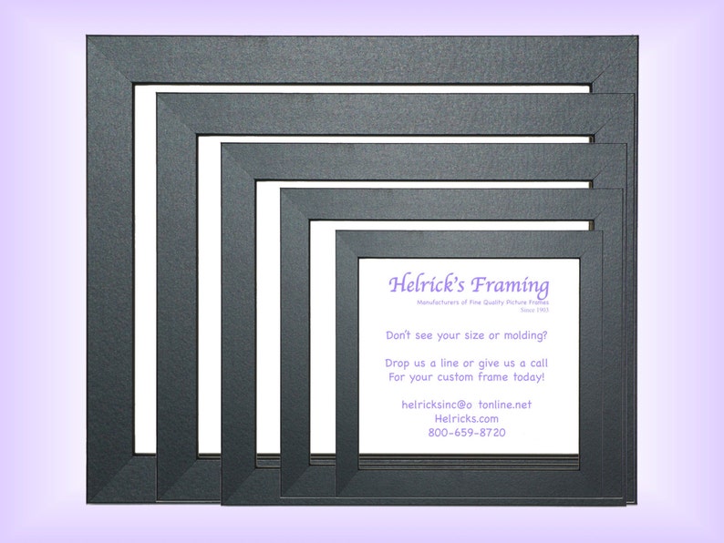 Square Black Picture Frames from 4x4 to 24x24 for Etsy