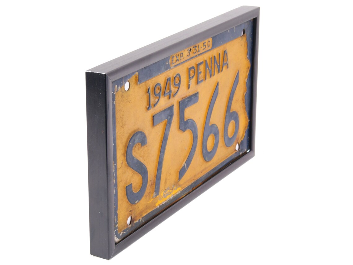 Black License Plate Wall Display Frames All Aluminum Frame Etsy