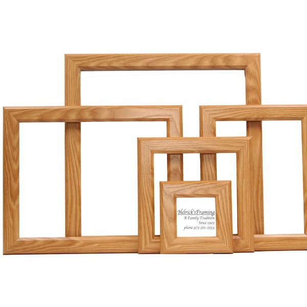 Oak Picture Frames from 4x4 - 20x30 or Larger - Custom Sizes for  Art, Photography, Certificates, Crafts, Cosmetology, Needlework