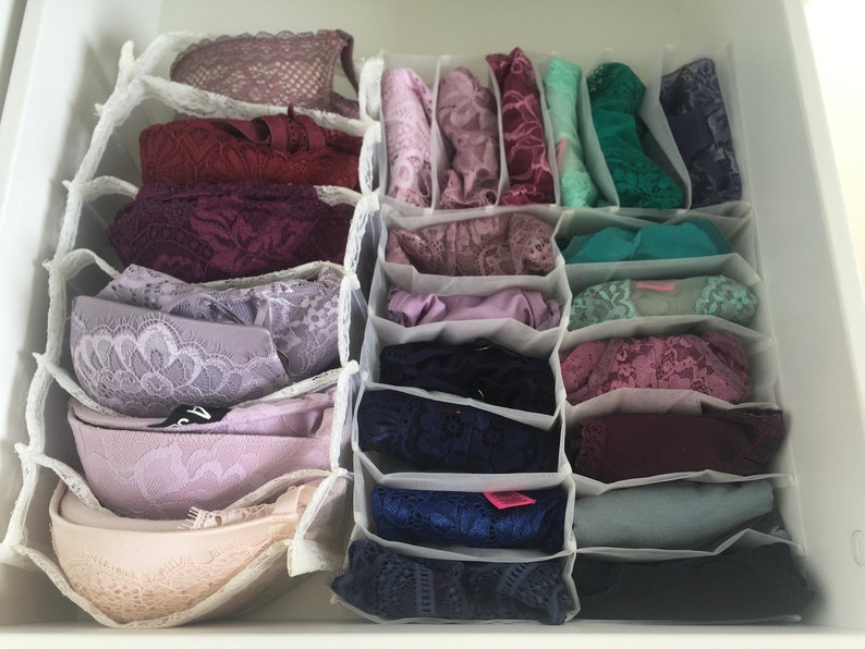 Panties Drawers Organizer Set Organizer Drawer Divider Etsy