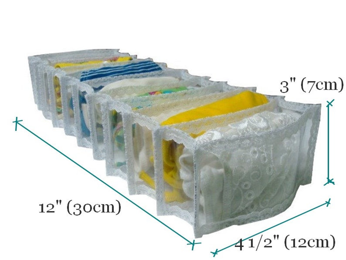 Set of 3 Panties Drawers Organizers Organizer Drawer Divider Etsy