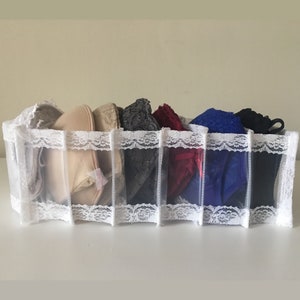 6Pcs Foldable Drawer Divider Closet Organizer Underwear Bra Sock