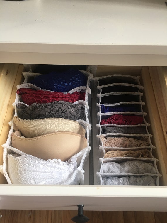 Lingerie Organizer Set of 2 Best Drawer Organizer Pantie Drawer Organizer  Bra Organizer Drawer Divider Organizer 