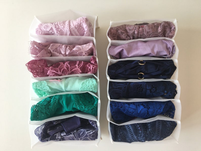 Panties Drawers Organizer Set Organizer Drawer Divider Etsy