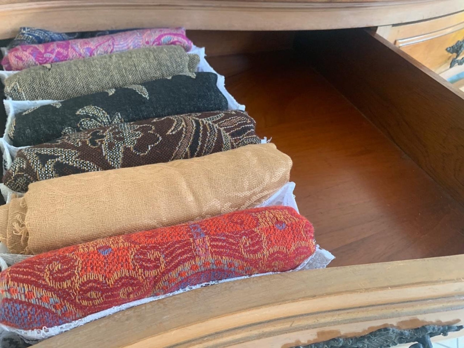 Scarf Organizer drawer Organizer Pashmina Organizer Divider Folding