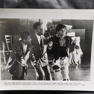 No.4192)  Tommy Davidson Joseph C. Phillips Halle Berry 8 X 10  B&W photo from 1991 Movie “Strictly Business” Very Fine Cond, Press photo