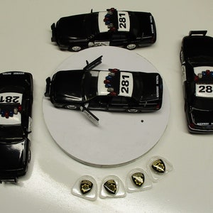 No.3855)  Set of four, California Highway Patrol Cars, die cast metal very fine, Condition.
