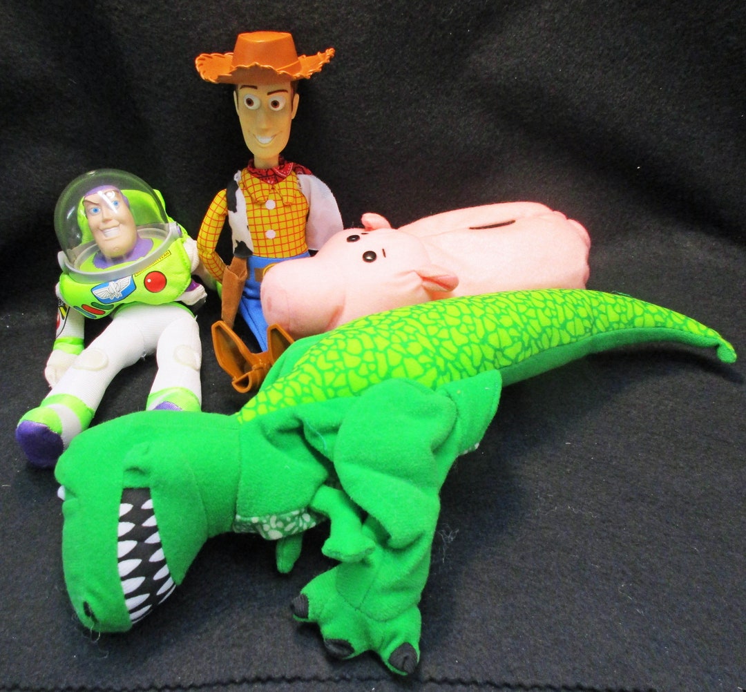 No.2332a Set of 4 Toy Story Plush Toys, They Are New Old Stock. Mint