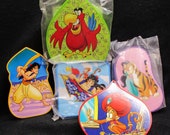 5 piece, Disney. Aladdin, Blow Up Characters Balls, Happy Meal toys Near Mint Condition. 3023a