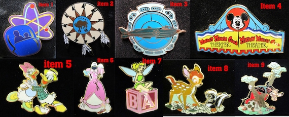 No.2121) Set of 9 Collector Pins, 9 Disney ride a… - image 1
