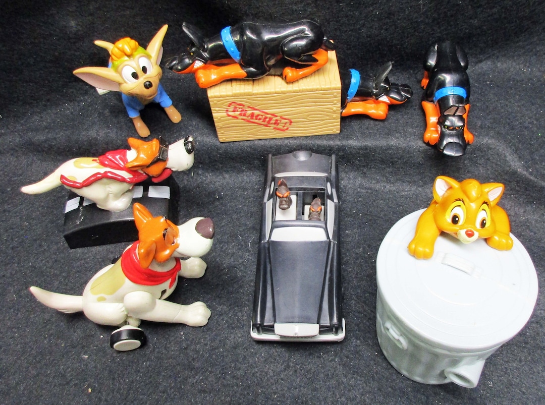 8 Pieces Disney. Oliver Movie Characters Happy Meal Toys. Etsy