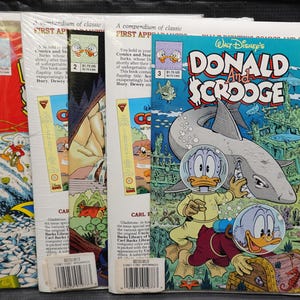 No.1931a} Commemorative Set 1st three issues 28-year-old, Walt Disney, Donald and Scrooge Whitman and Disney Publishing Mint Cond.   plus 17