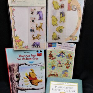 No. 3756)  2 Disney hard cover book 3 sets of stickers and rub on‘s Mint Condition