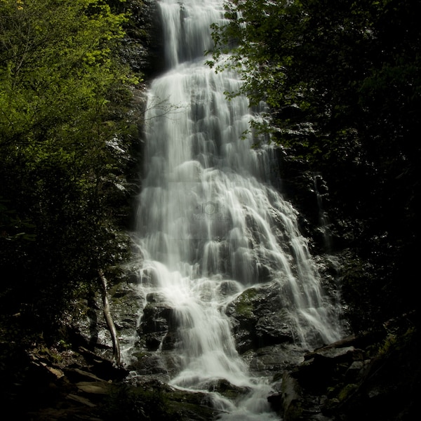 Mingo Falls in the Great Smoky Mountains National Park outside Cherokee, North Carolina