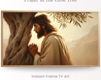 Gebet am Olivenbaum, lgemlde von Christus betend in Gethsemane, Christian  Frame TV Digital Download, Bibel religise Kunst - Etsy.de
