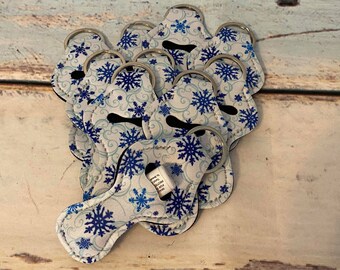 SNOWFLAKE ~ WINTER ~ Christmas - Chap stick Key Chain/ Chapstick Holder/ Lip Gloss Key Chain/ Holder - Quantity One