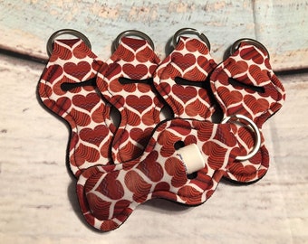 Chap stick Key Chain/ Chapstick Holder/ Lip Gloss Key Chain/ Holder VALENTINE HEARTS - Quantity One