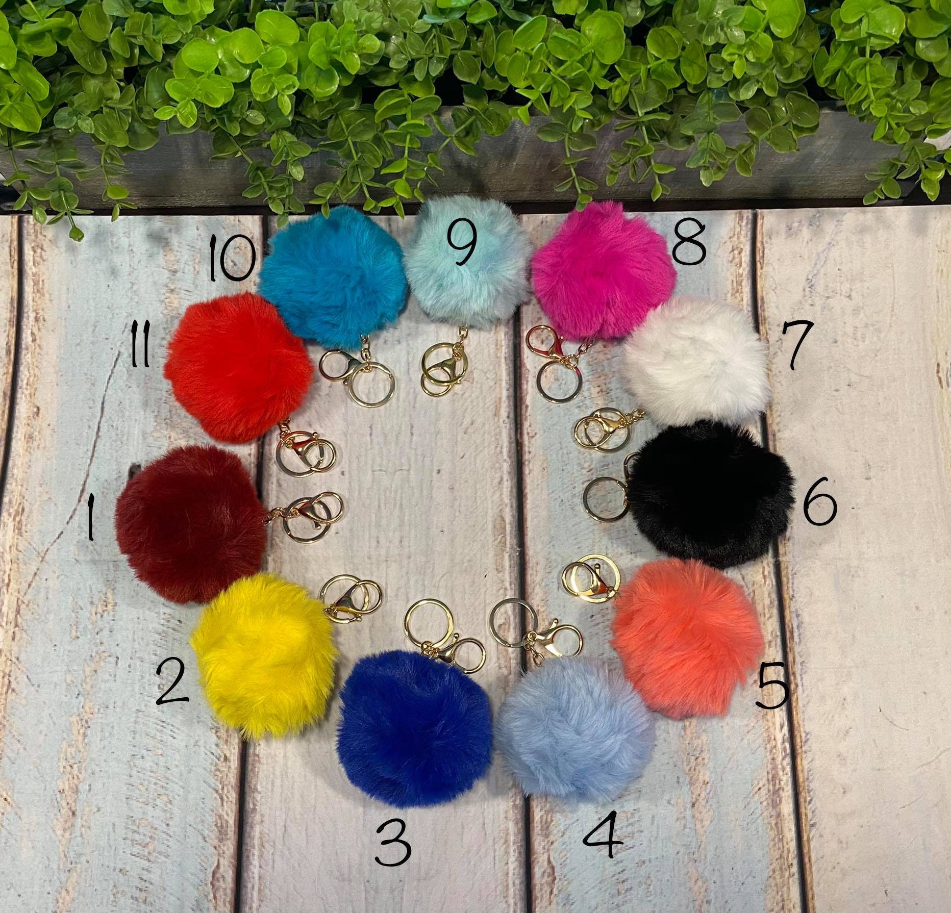 FLUFFY Ball POM POM Ball Key Chain Add On 