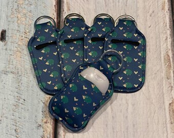 HEDGEHOG Print HAND SANITIZER Holder Key Chain Air Pod Case