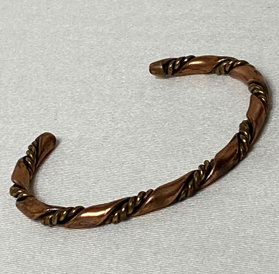 Vintage Southwest Copper Twist Open Cuff Bracelet Jewelry Gift Etsy