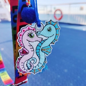 10 x 10 cm SEAhorses-Love - pendant / fobs