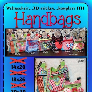 ITH-3D handbag SET B&quot; - 20x30 embroidery file