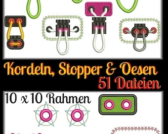 Kordeln,Stopper und Ösen" - 51 Dateien 10x10