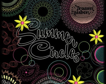 Summer Circles" - for the 18 x 30 cm frame