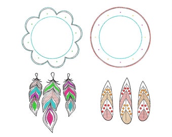 Dreamcatcher DIY set - embroidery and crafts 10 x 10 cm