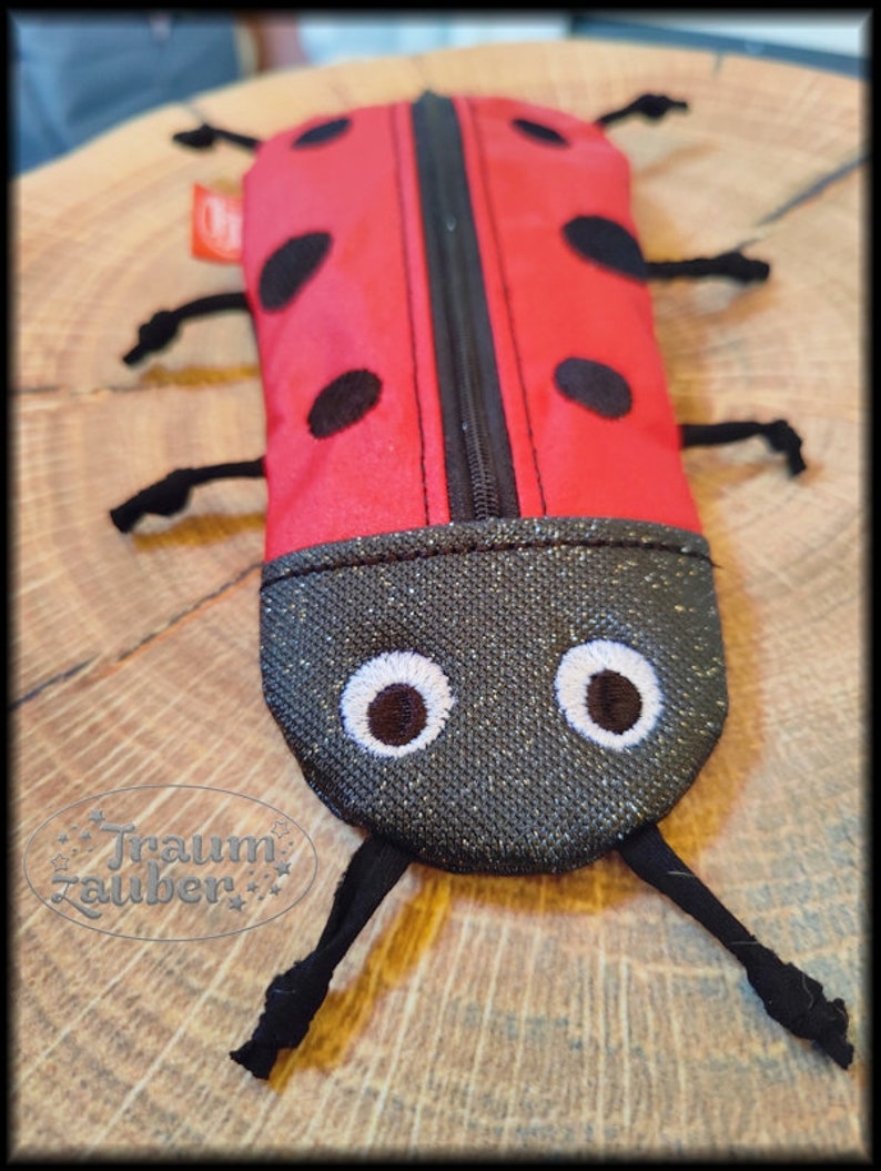 15x25 cm 6x10 inch Pencil Case Ladybug ITH Bild 5