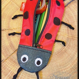 15x25 cm 6x10 inch Pencil Case Ladybug ITH Bild 3