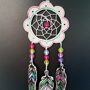 Dreamcatcher-DIY-Set sticken und basteln 13x13 cm Bild 4