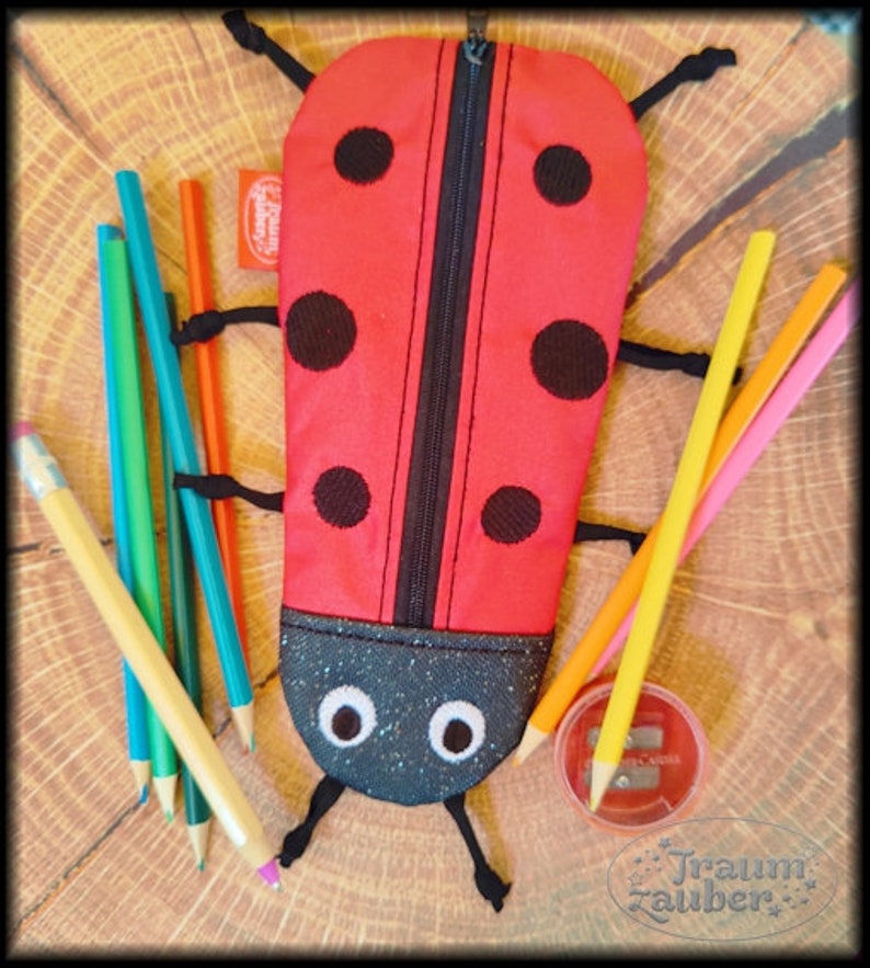 15x25 cm 6x10 inch Pencil Case Ladybug ITH Bild 6