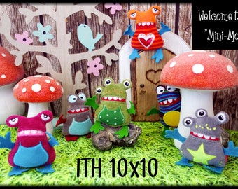 "Mini-Mos" - mini monstres - 2 variantes 10 x 10