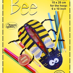 15 x 25 cm - 6 x 10 インチ ペンシルケース Bee ITH