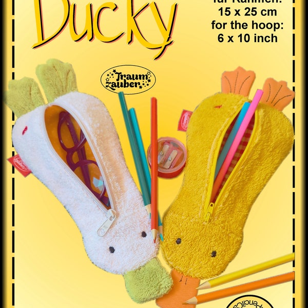 15x25 cm - 6x10 inch Pencil Case Ducky ITH