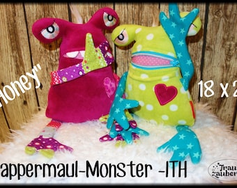 Chatterbox Monster Honey" - taille du cadre 18 x 26