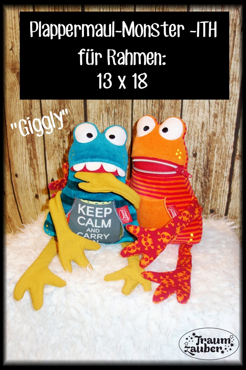 Chatterbox Monster Giggly frame size 13 x 18 image 1