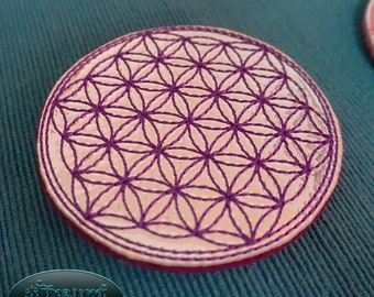 11 x 11 cm "Flower of Life" Redwork embroidery file