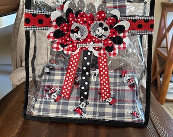 Hand-Decorated Clear Stadium Approved Tote Mickey Mouse Theme