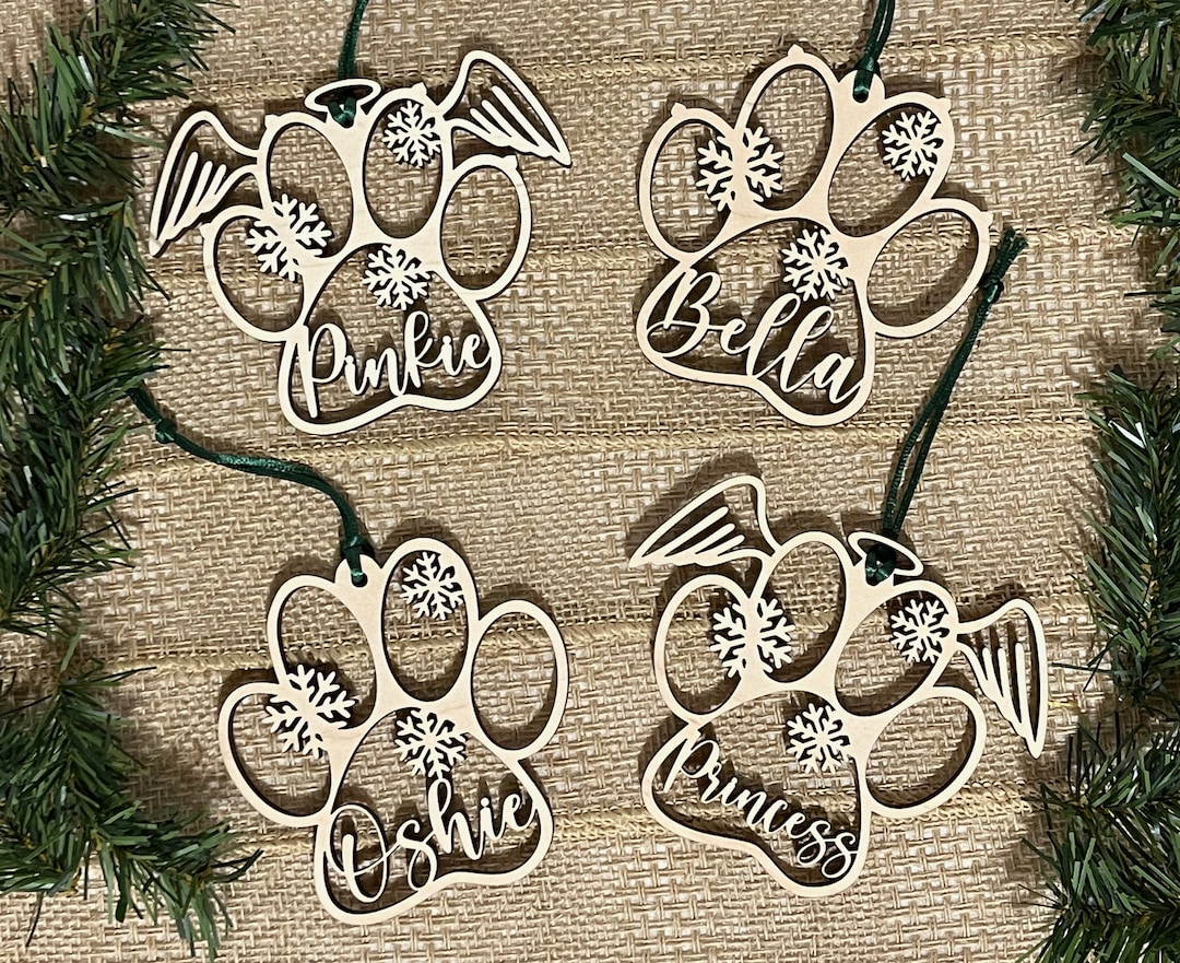 Dog Memorial Ornament | Pet Memorial Ornament | Dog Keepsake Ornament | Dog Remembrance Ornament | Angel Wings Dog Christmas Ornament - New Zealand