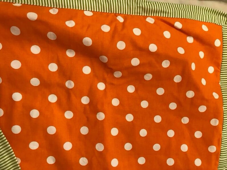 Minky Baby Blanket Crib Blanket Baby Gift Stroller Blanket Orange crib bedding Baby Blankets Kids Minky Polk a Dot Blanket